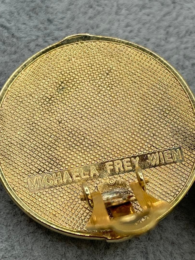 '- Michaela Frey Wien Rare Authentic Classic Earrings Gold Vintage Jewelry