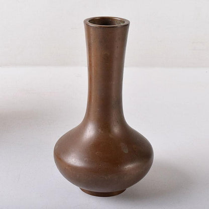 Antique Cast Iron Flower Vase w/ Box Japan