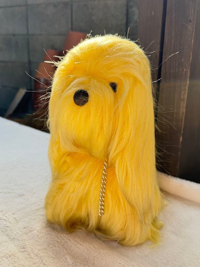 Showa Retro Care Dog Plush 1970s Vintage Toy Height 30cm Near Mint Rare