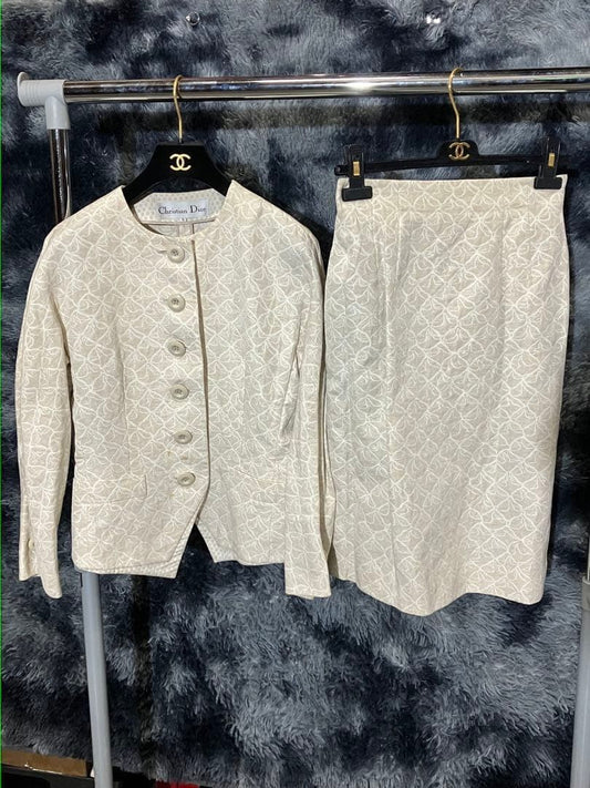 Christian Dior Cream Color Set Up Size 9 for Work and Weddings