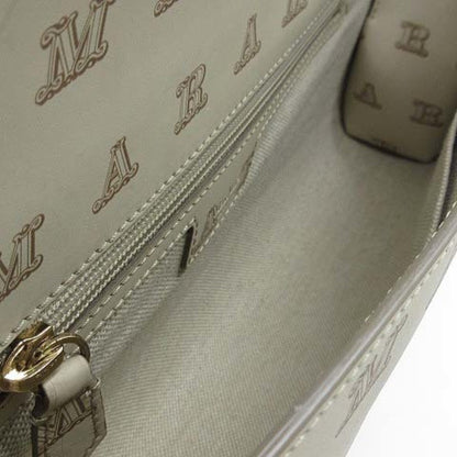 Max Mara Gram Monogram Leather 3-Way Shoulder Waist Bag Beige Women Authentic