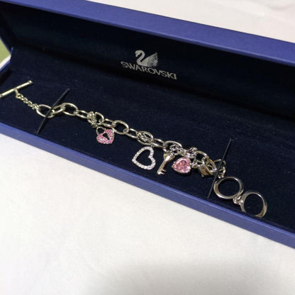 Swarovski Kawaii Pink Heart bracelet Sanrio Genuine Unused Discontinued