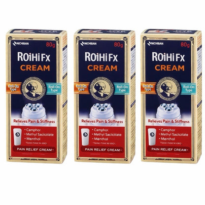 NICHIBAN Roihi Tsuboko Pain Relief Cream Ferbi 80g Set of 3 Warming roll-on type
