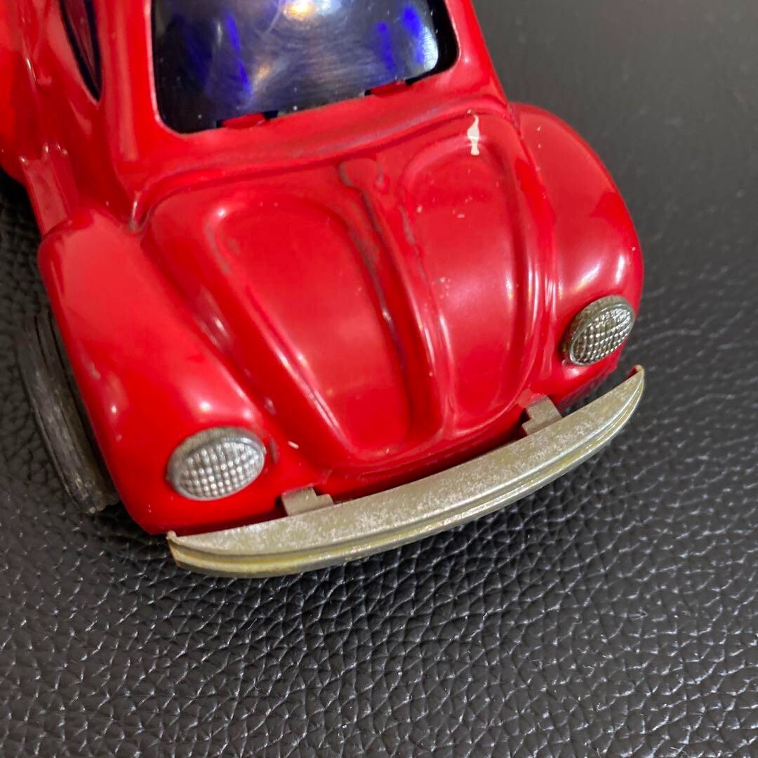 Rare 1990s retro antique fancy miniature car tinplate red WAGEN