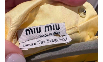 MIUMIU Yellow Ruffle Shirt F/S from Japan