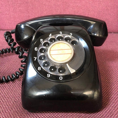 Antique Showa Retro Black Telephone Antique
