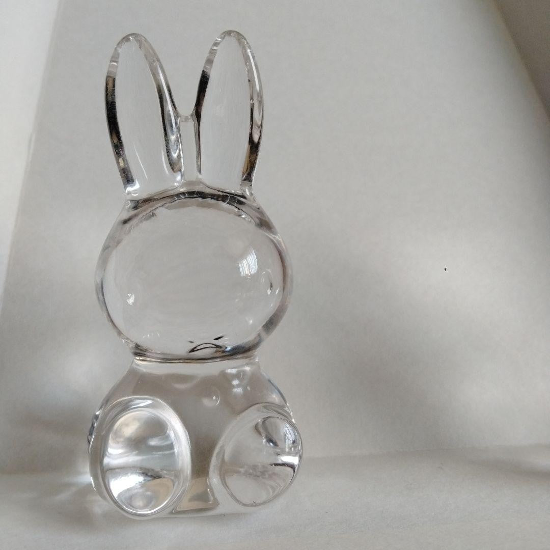 Ultra-Rare Vintage Miffy Glass Figurines (2-Piece Set) Paperweights