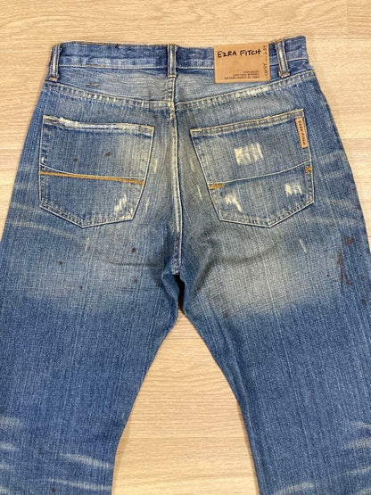 EZRA FITCH Damage Jeans Bootcut W30L32 Indigo