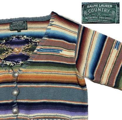 Vintage 80s 90s Limited Line Ralph Lauren Country Cardigan Size M good