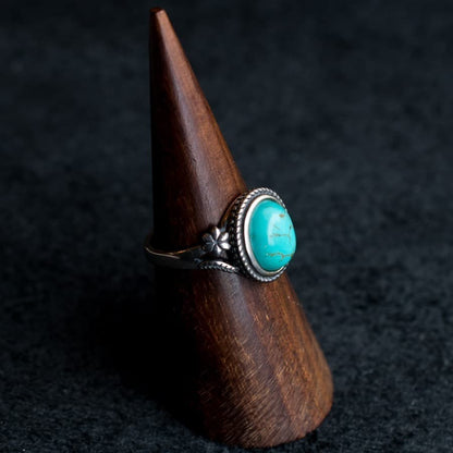 Turquoise Ring 011, 3 Sizes, Sterling Silver 925, Native American Style