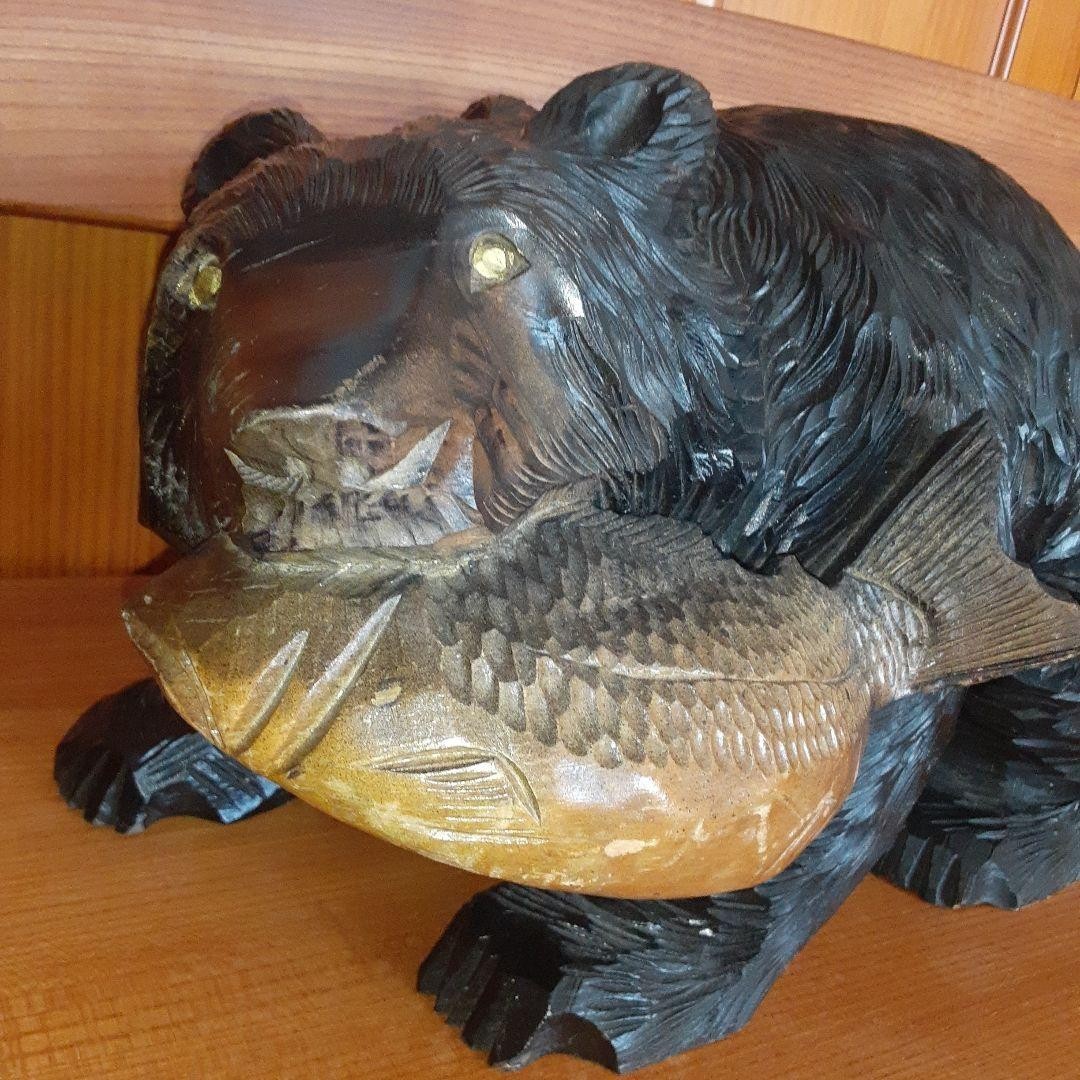 Wood Carved Bear Crafts Large 45Cm