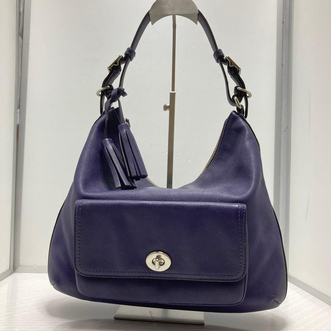 COACH Purple Leather Hobo Bag Legacy Courtenay Y2K Vintage Rare