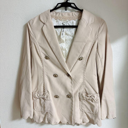 Liz Lisa Beige Breasted Tailored Jacket