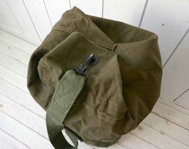 US Military Real 1975s EASTERN CANVAS PRODUCTS Stencil 70's Vintage Duffel Bag