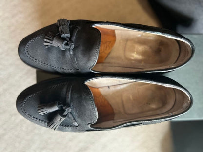 Alden Shoes 36204F Tassel Loafers Navy Suede Leather Men Size US 7.5 B/D