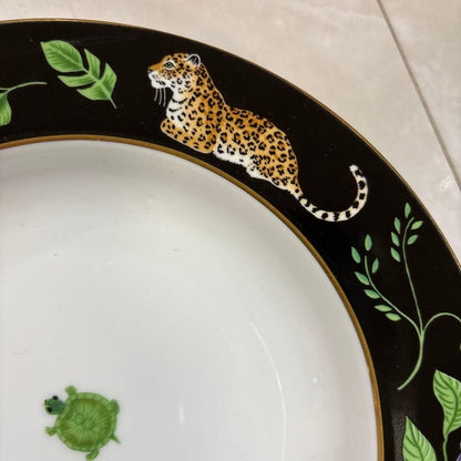 Rare LYNN CHASE Jaguar Jungle Deep Plate Approx. 23cm Porcelain, Round Used