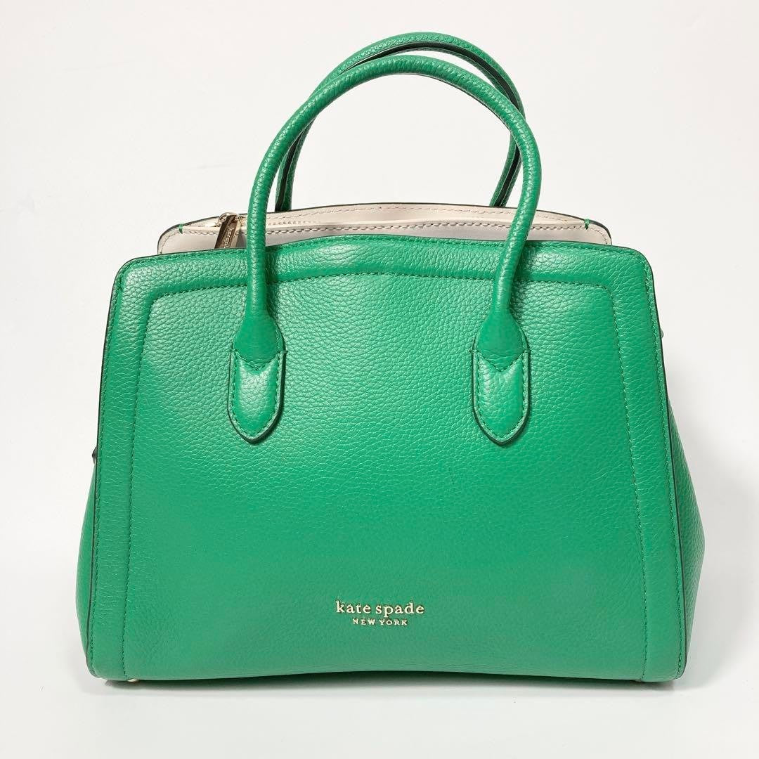 Kate Spade 2way Handbag Shoulder Bag Knot Medium Satchel Green