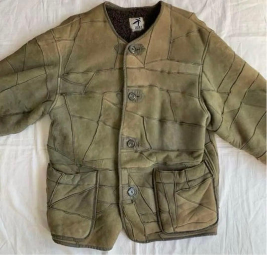 ISSEY MIYAKE HAI SPORTING GEAR Patchwork Jacket Size M Men's Vintage Button