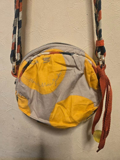 MARC BY MARC JACOBS Round Dot Shoulder Bag Yellow Beige Used Auth Excellent+ JPN