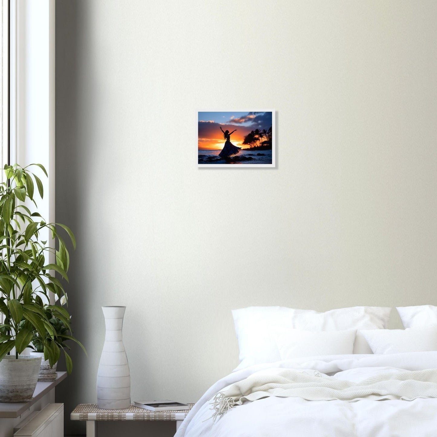 Sunset Dancing Princess Hawaiian Art Wall Hanging Interior Limited