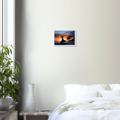 Sunset Dancing Princess Hawaiian Art Wall Hanging Interior Limited