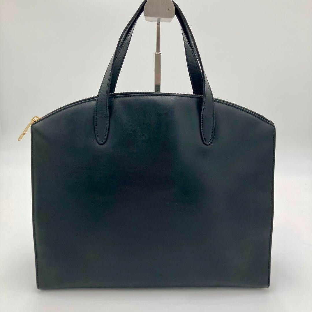 VINTAGE OLD Gucci Black Leather Handbag Business Bag