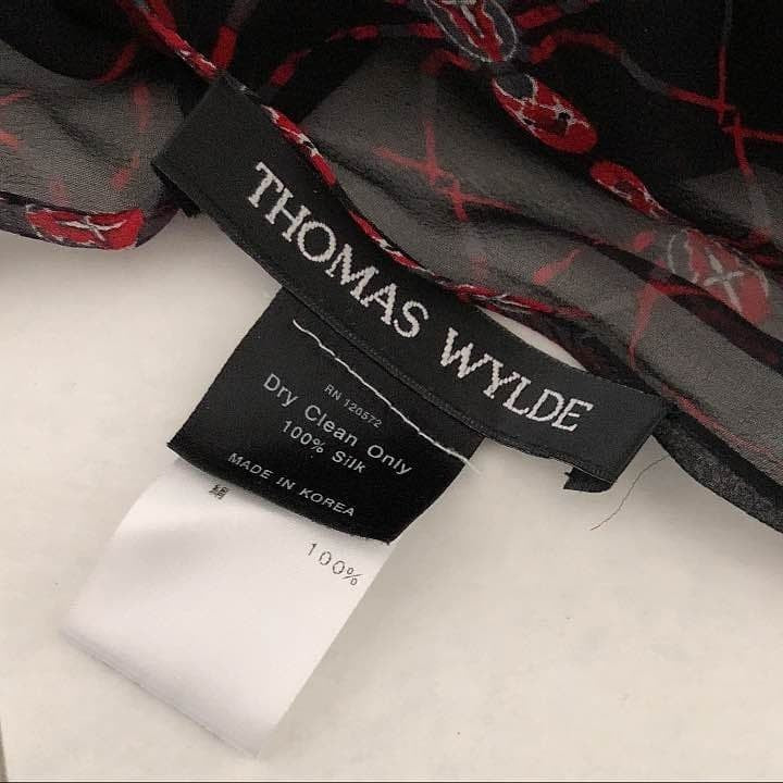 THOMAS WYLDE Organza Stole Spider Pattern 100x172cm