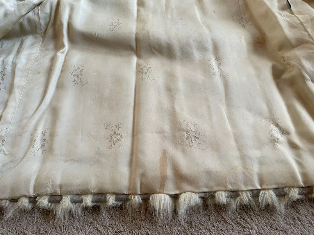 SAFURON Fur Jacket Width 46cm Vintage Brown Hook Coat Remake Material Rare