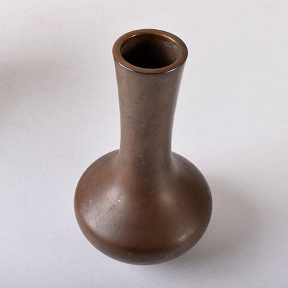 Antique Cast Iron Flower Vase w/ Box Japan