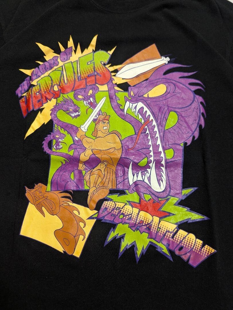 Disney Hercules 90s Comicprint T-Shirt Black Used