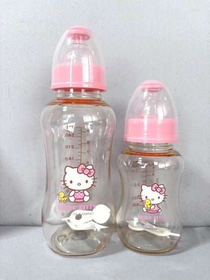 Hello Kitty Baby Bottles (2) + Pacifier & Holder Rare Sanrio Used, Minor