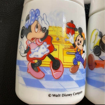 1990s Showa-era retro antique Disney Mickey Minnie soy sauce jug display