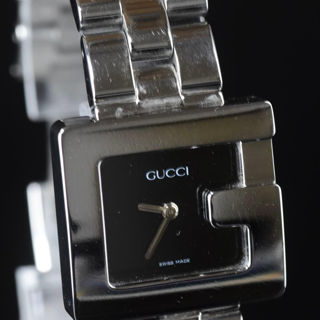 [Near MINT] GUCCI 3600L G Face Silver Black Dial Quartz Women's Watch From JAPAN