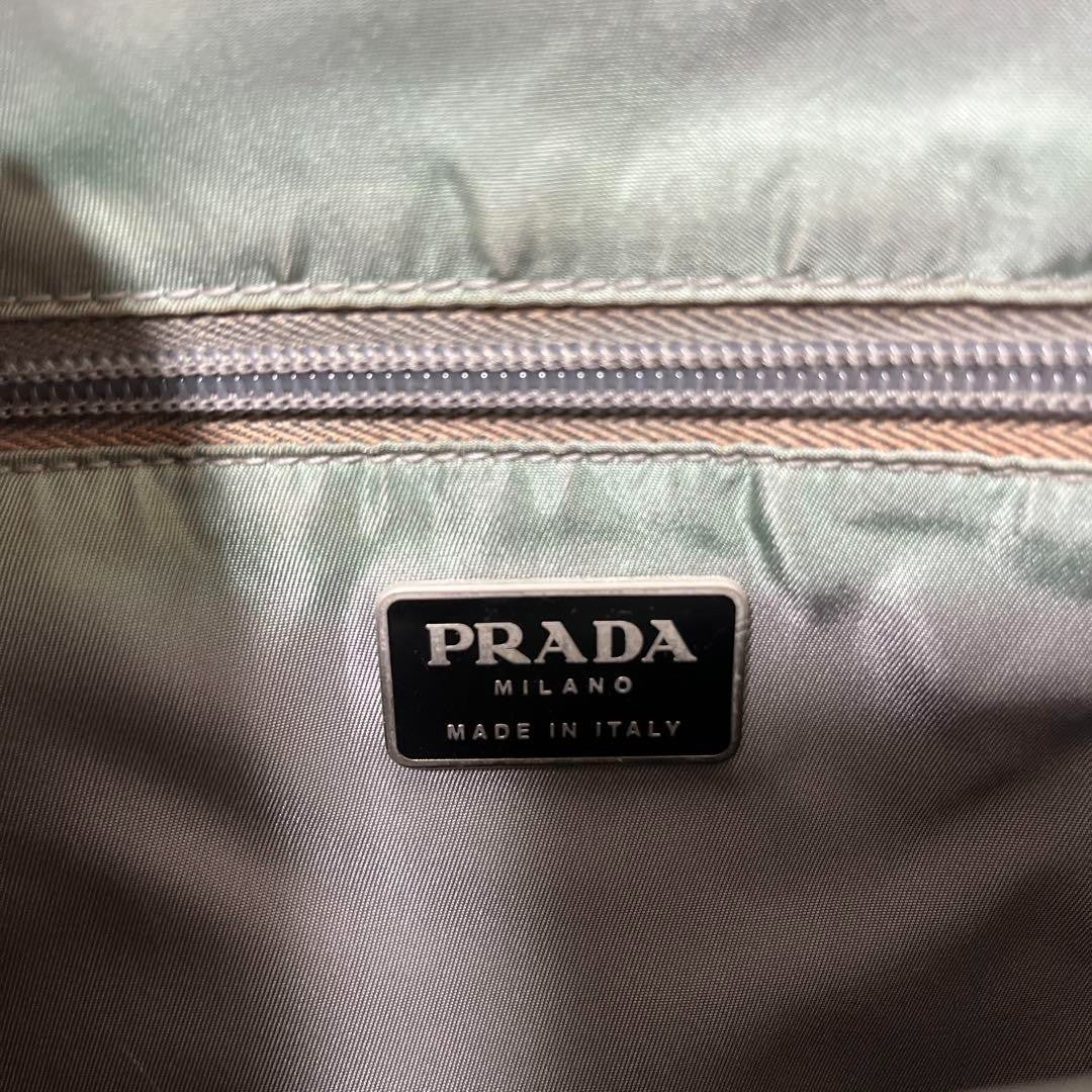 PRADA Tote Bag Triangle Logo Plastic Handle Tote Bag From Japan