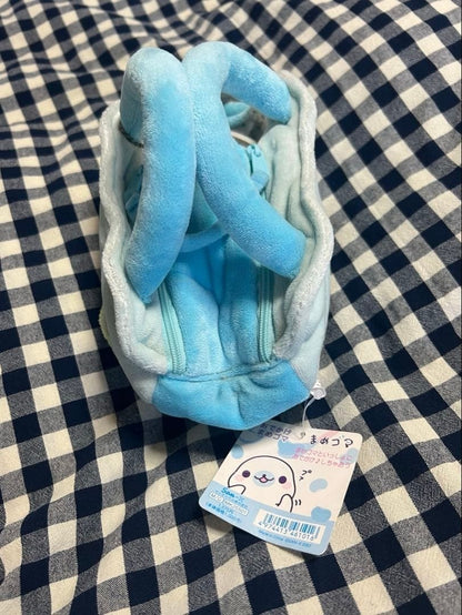 Mamegoma Plush Toy with Carrying Bag Rare San-X Collectible