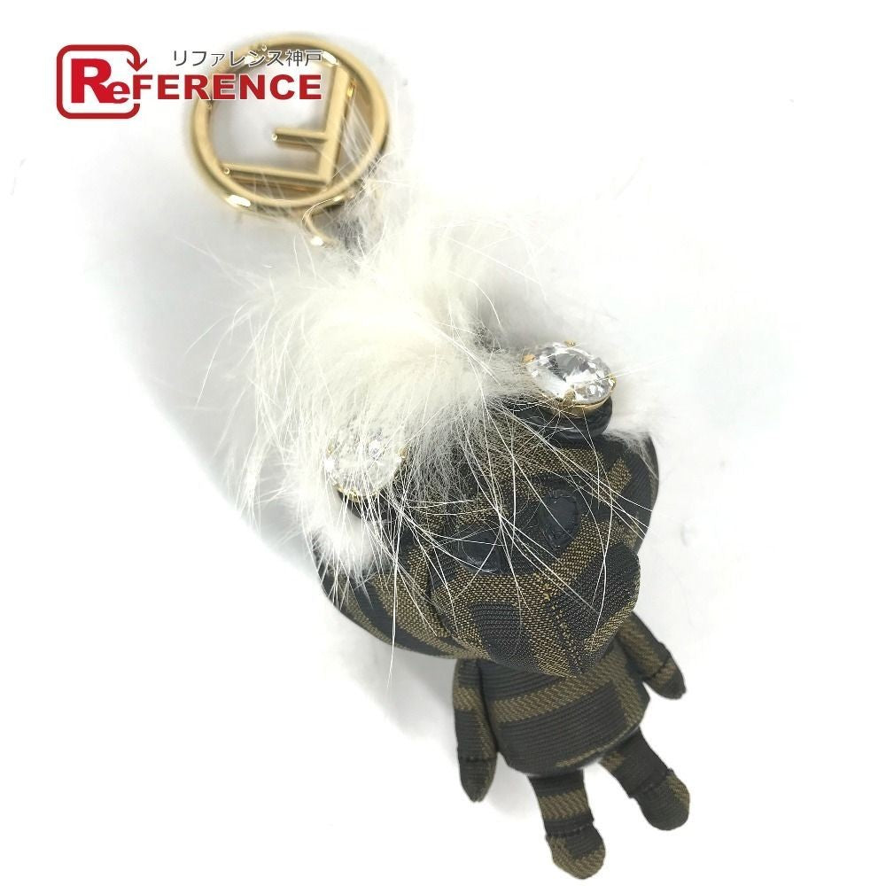 FENDI ZUCCA Logo Monster Space Monkey Key Holder Monkey Bag Charm