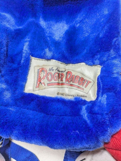 80s Disney ROGER RABBIT Vintage Plush Backpack