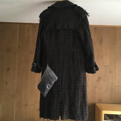 JUNYA WATANABE CdG Fringe Long Coat S AD2011 Comme des Garcons Japan Rare