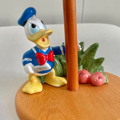RARE Disney Donald Chip and Dale Ceramic Planter Flower Vase Tokyo Disneyland