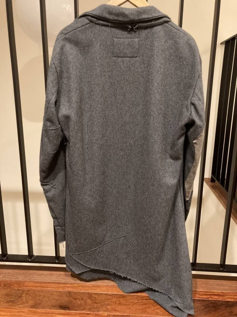 Greg Lauren Wool Poncho Coat Gray Size 1 Made in USA