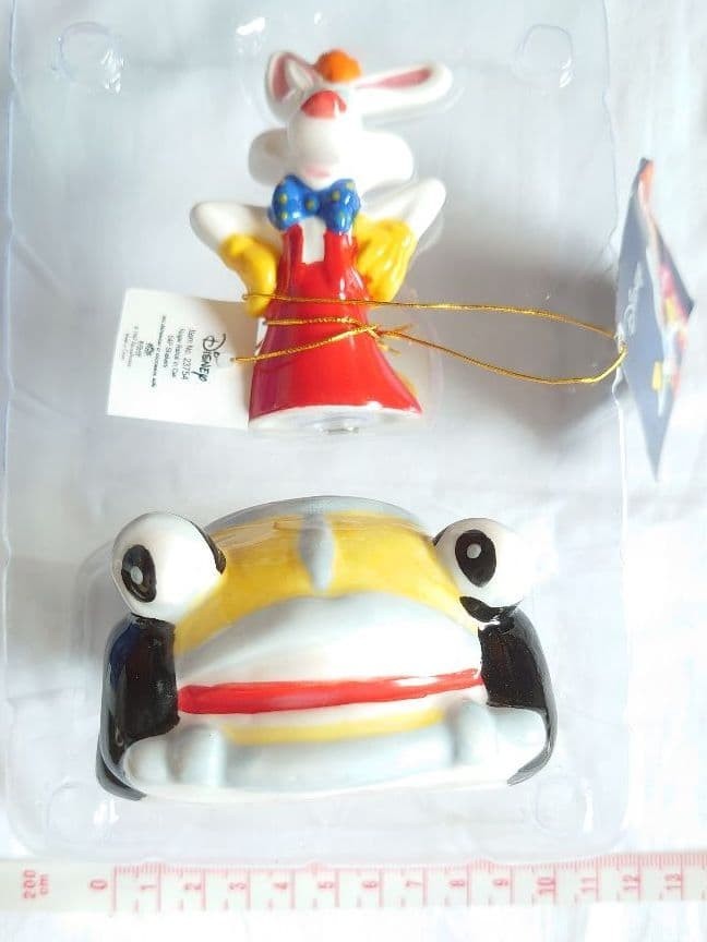 WESTLAND DISNEY Roger Rabbit Cartoon Spin Salt & Pepper Shakers Set New Tag