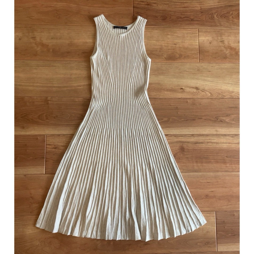 PERUVIAN CONNECTION Sleeveless Knit Dress XS Natural Color