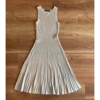 PERUVIAN CONNECTION Sleeveless Knit Dress XS Natural Color