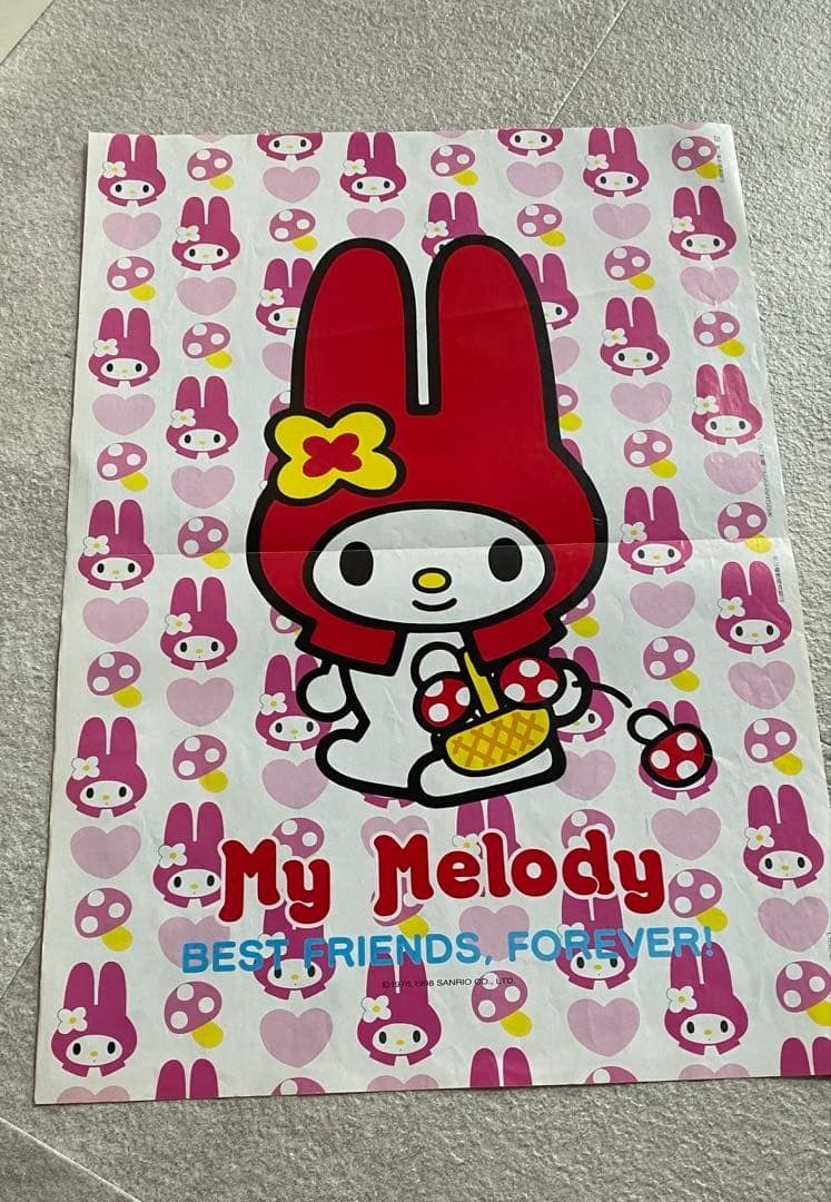 My Melody Poster Set of 6 with Strawberry Newspaper Supplement - BEST FRIENDS