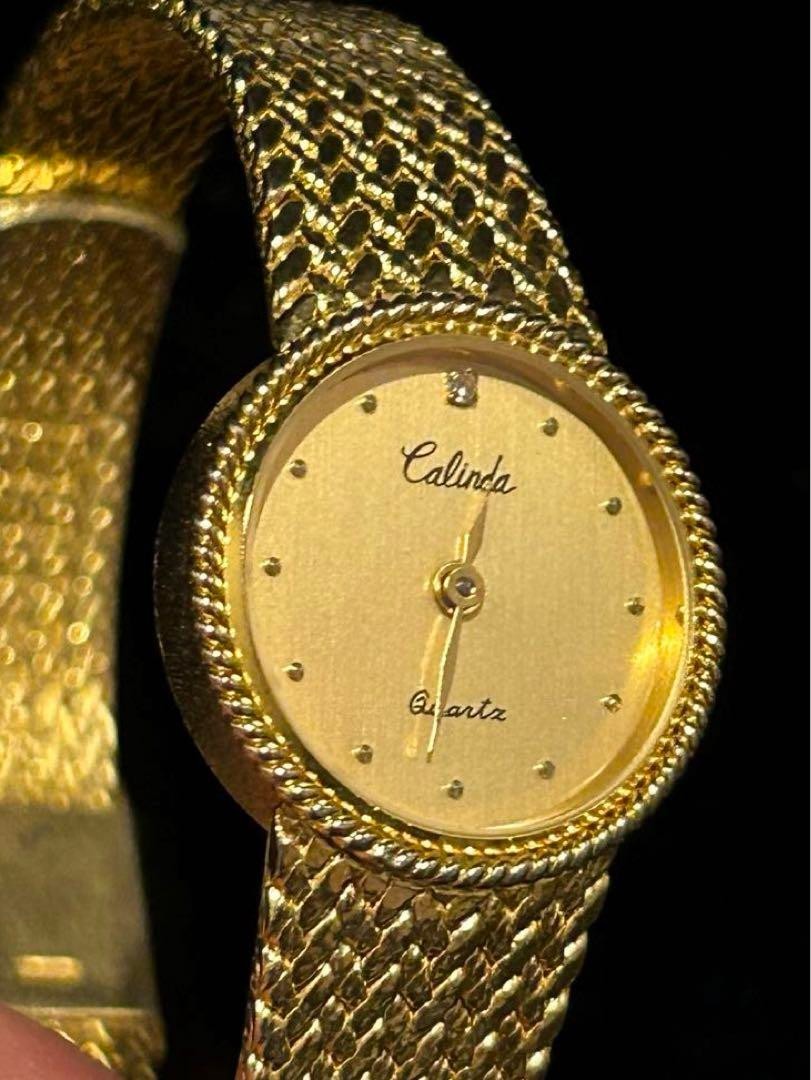 Calinda Analog Quartz Women Women'S Watch Gold Vintage 338636416