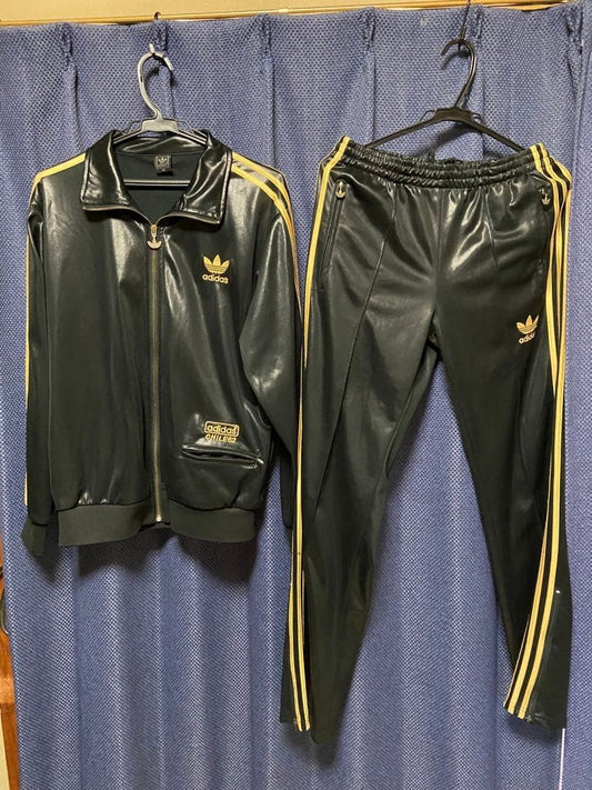 Adidas Chile62 Tracksuit Set Limited Edition Black Gold Stripe M Japan Rare