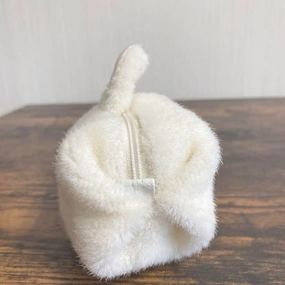 1990's fluffy rabbit pouch white fancy goods new