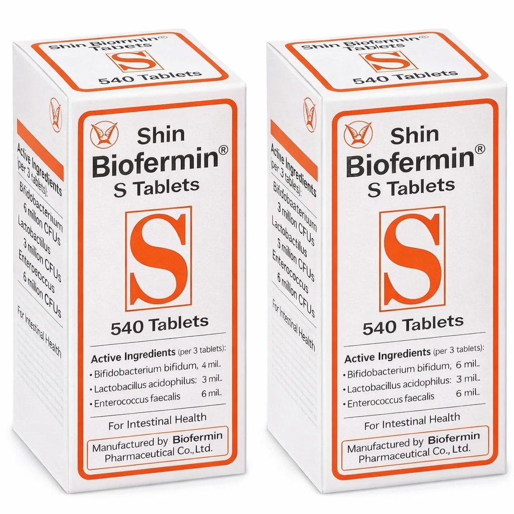 Shin Biofermin S Tablets 540 Digestive Balance Supplement Probiotic Set of 2 JP