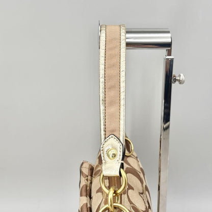 COACH Handbag Signature Turn Lock Brown Y2K Vintage Auth From Japan