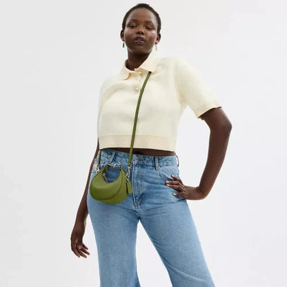 ❤️ COACH Jonie Crossbody 2way Mini Bag CR508 LHX1J Dark Lime Glovetanned Leather